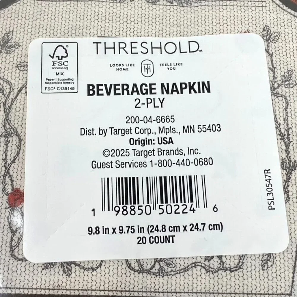 Target Threshold Happy Halloween Napkins Beverage Lunch Novelty Goth